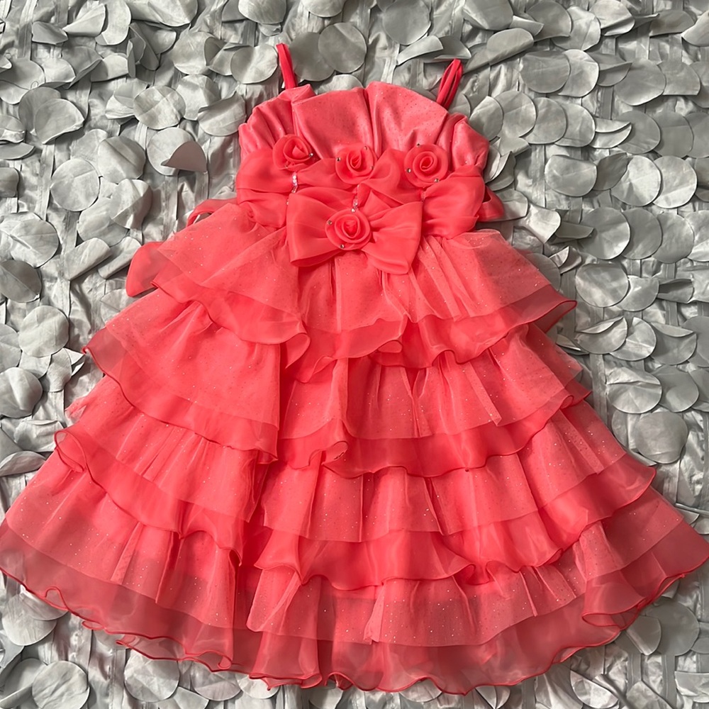 Excellence condition girls tiered tulle dress.
